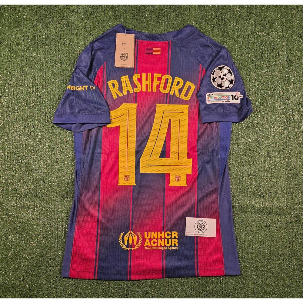 FC Barcelona 25/26 Home Kit – Rashford #14 (Player Version) Medium